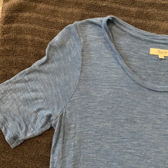 Madewell t-shirt blue scoop neck - Picture 2 of 3